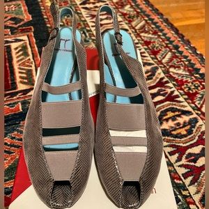 Thierry Rabotin grey lizard print shoes size 41